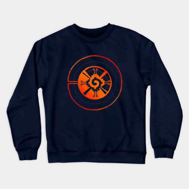 Abstract Design Orange - Grey Shapes - Cool Geometry Crewneck Sweatshirt by ddtk